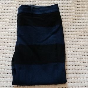 Blue and black dress pants